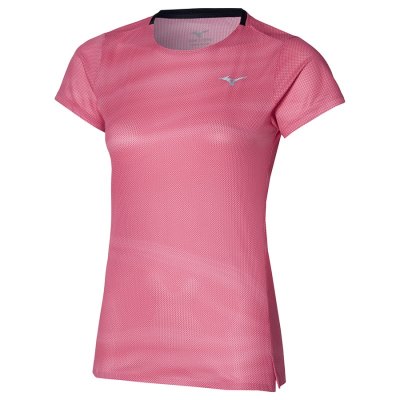 Camisa Mizuno Premium AERO Tee Mujer - Coral - Chile M162YOEUHB